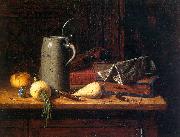 William Michael Harnett Still Life with Turnips oil on canvas